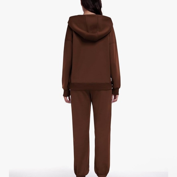Brown Women's Hoodie and Pants Set - Picture 2 of 5